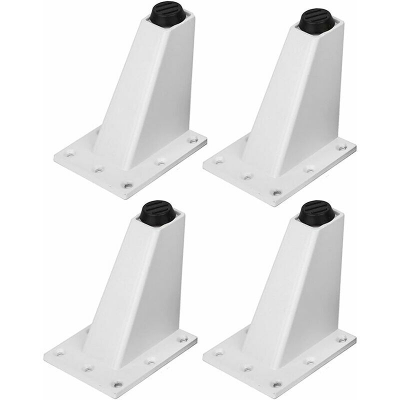 pièces pieds de meubles en métal réglables épais en alliage d'aluminium jambes obliques Table canapé-lit TV meuble pieds pieds de meubles blanc 9cm
