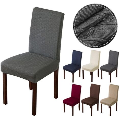 (4 Pices,gris)-lhousse De Chaise Housses De Chaise De Salle  Manger Extensible Couverture De Chaise Universel Lavable Amovible Slipcover Pour Sall