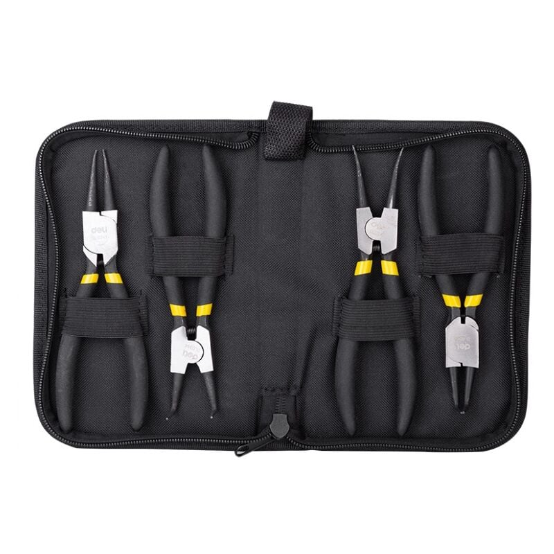 Fitags - 4 Piece 7' Set de pinces à circlips avec couvercle de rangement et poignées antidérapantes