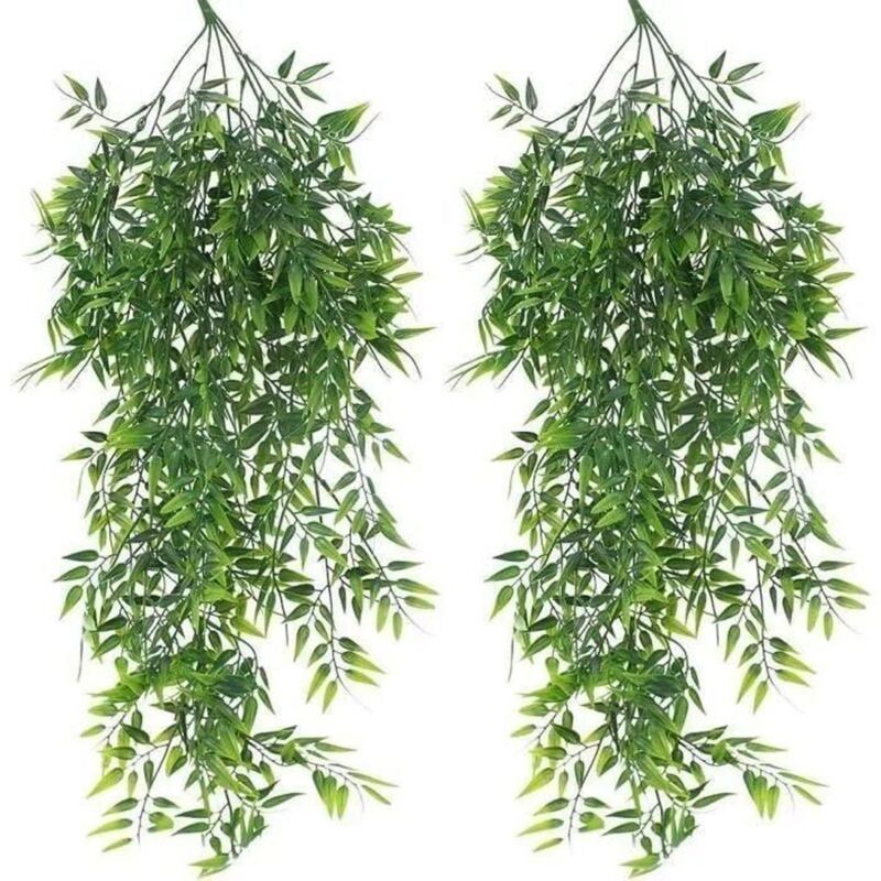 Image of 4-piece artificial hanging plant, realistic bamboo&hellip;