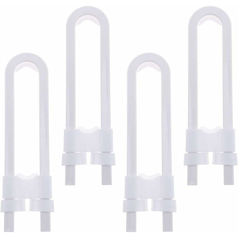 Hoopzi - 4 Piece Baby Safety Barrier Baby Door Security Cabinet Safe Kitchen Cupboard U-Shaped Lock