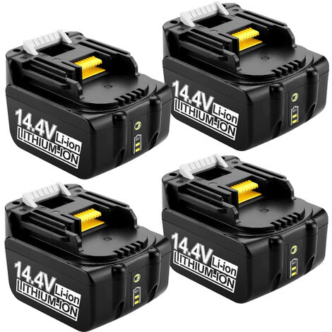 4 pièce BL1430B BL1430 Batterie 14.4V 5000mAh Batterie Remplacer pour Makita BL1430 BL1415 BL1440 BL1415N 196875-4 194558-0 195444-8 196388-5