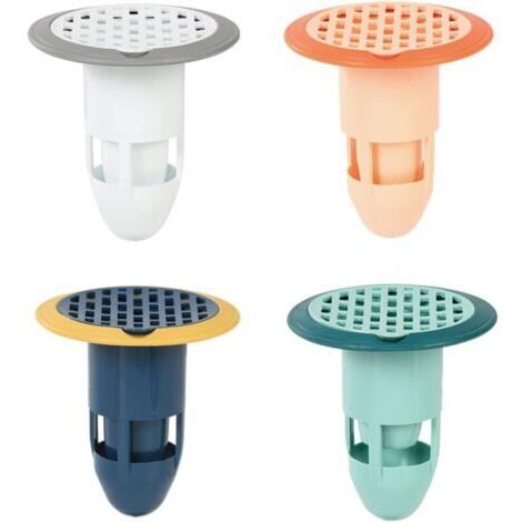 4 Pièce Bouchons de Vidange de Sol de Douche, Anti-odeurs Connecteurs, Caoutchouc Drain de Sol Douche, Convient pour Salle de Bain, Cuisine, Toilettes, Salle des Machines à Laver, I'hôtel