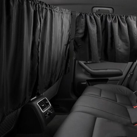 4-piece car curtain set, partition curtain for the travel area, interior divider for vehicles, multifunctional interior partition curtains, for most cars and trucks