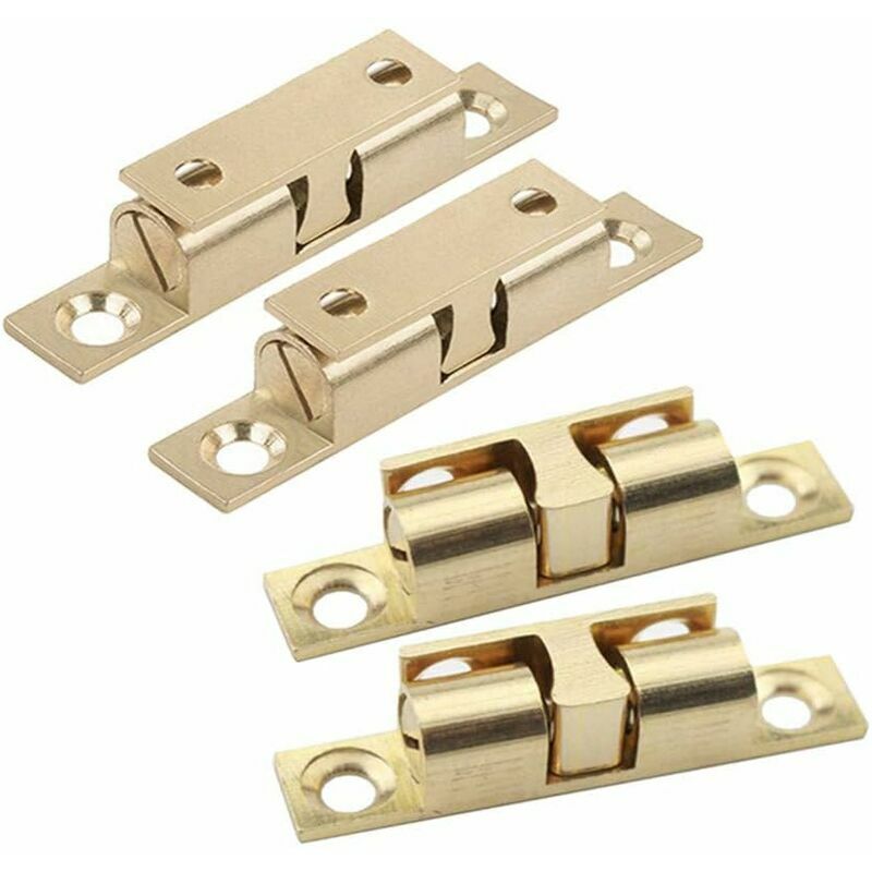 Hoopzi - 4 Piece Door Closures, Metal Ball Roller, Stainless Steel Cabinet Door Latch