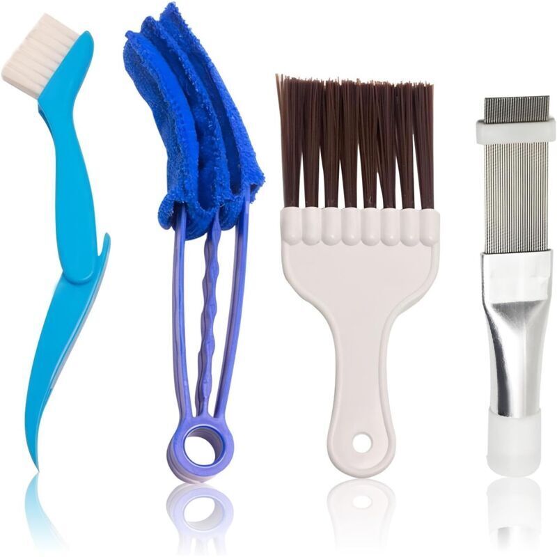Image of 4-Piece Fin Cleaning Brush Set, Condenser&hellip;