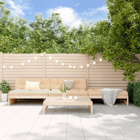 4 Piece Garden Lounge Set Solid Wood Pine vidaXL