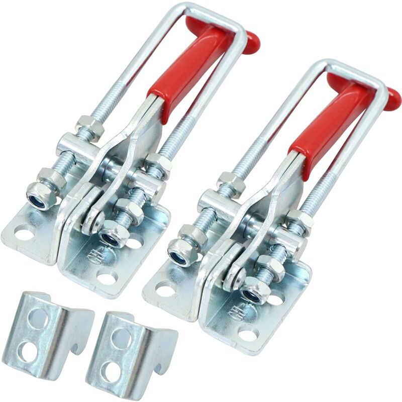 4 Piece Hinge Clip Horizontal Hinge Clip Lever Hinge Clip Lock Box Cover GH431 Metal Fixed Latch Clip Latch Lock Convient pour les valises, les