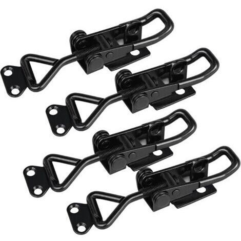 4 Pièce Loquet a Bascule, Loquet à bascule en Métal, Fermeture à Levier en Métal, Pince à Bascule Réglable - Pour Aux Armoires, Portes, Caisses, Remorques Capacité