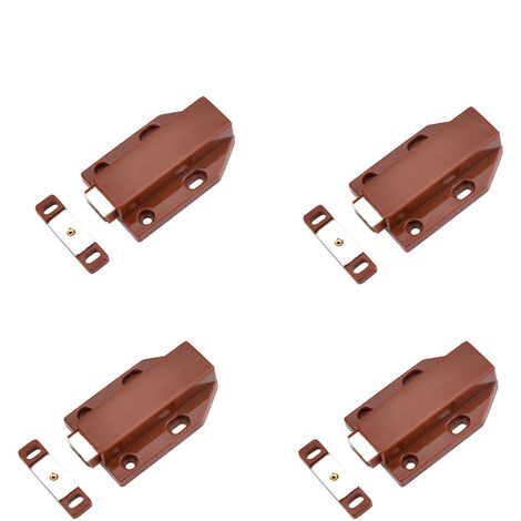 4 Pièce Loquet Magnetique Porte Fermeture Push Open Amortisseur，Rebondisseur à tête unique