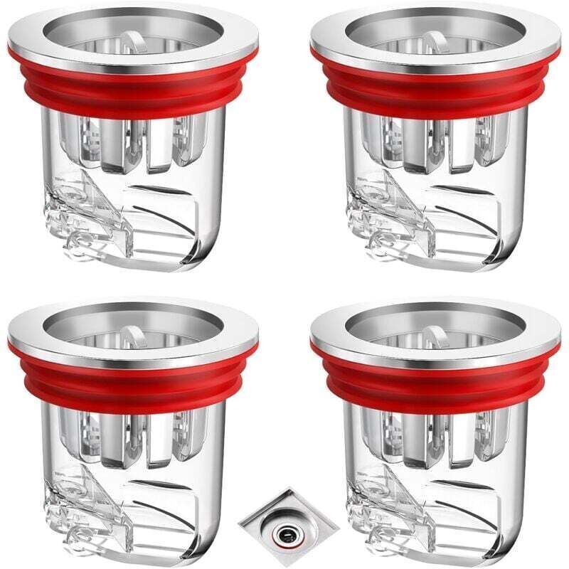 Image of 4-piece odor neutralization valve, transparent shower&hellip;