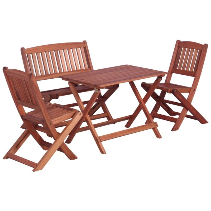 Vidaxl - 4 Piece Outdoor Dining Set for Children Solid Eucalyptus Wood