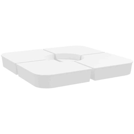 4 Piece Parasol Base Set for Cross Stand Parasol 100 kg PP vidaXL