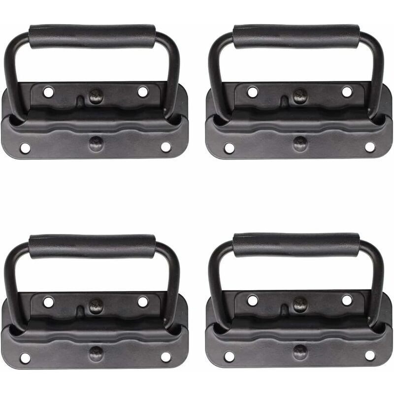 Serbia - 4 Pièce Poignée de Flight Case, Poignée à Ressort de Boîte à Outils, Traction Poignée Pliante à Ressort, Remplacement et Installation de la