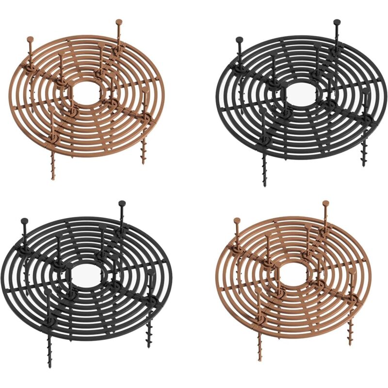 4 Pièce Pots De Fleurs en Grille, Pot Protection pour Plantes, Protections De Sol pour Pot De Fleurs, Pot De Fleurs Protection Contre Les Chats, Les