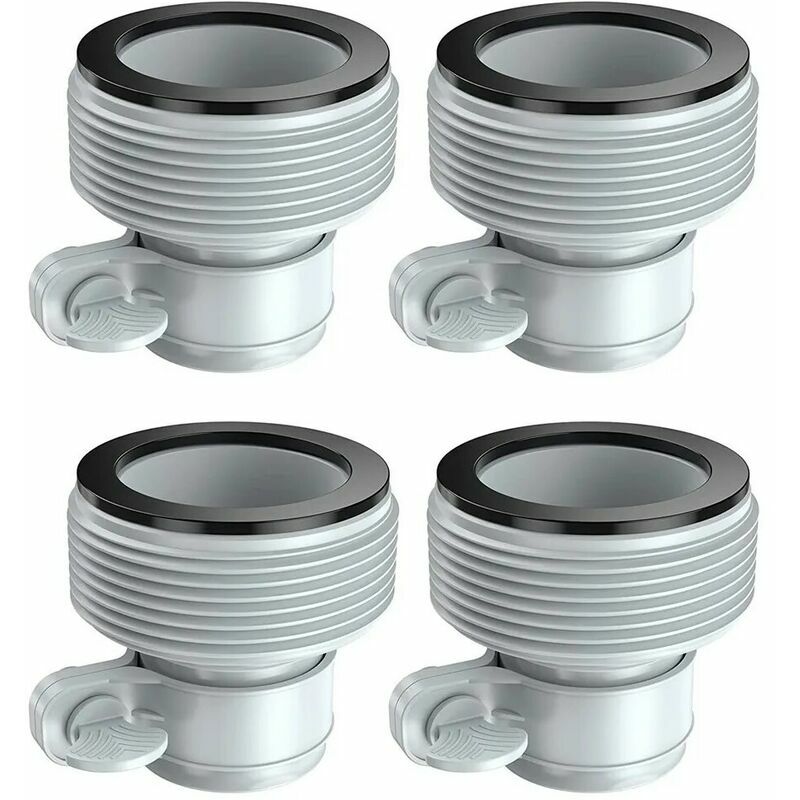 4-Piece Set for Intex Model 29061E b Intex Pool Hose Clamp Converter Intex Hose Converter Pool Fittings 1.25 in. to 1.5 in. Pump Parts (Not Genuine)