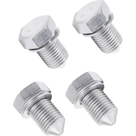 4-piece set: oil pan, universal oil drain plug, oil drain plug with sealing ring for passenger cars, compatible with part number N90813202