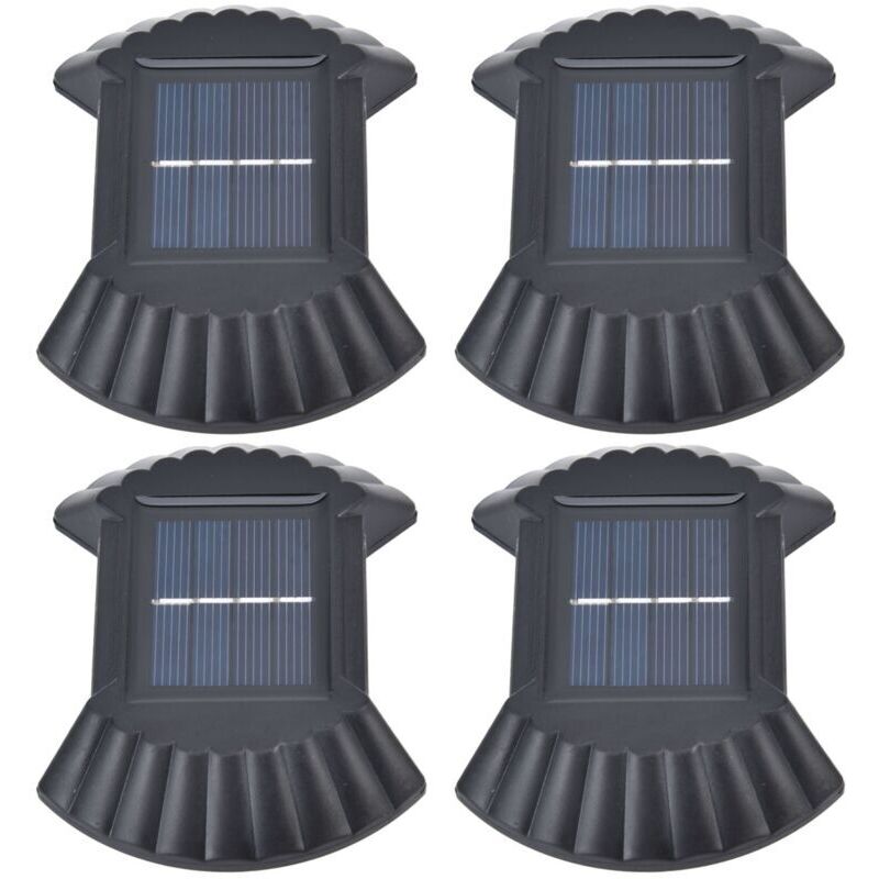 Image of 4-piece solar wall light set, waterproof&hellip;