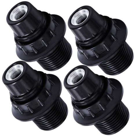 4-Piece Sturdy Plastic Bulb Socket Holder, Durable Bulb Base for Replacement, Suitable for Kitchen, Workshop, Shop, and Office Lamps