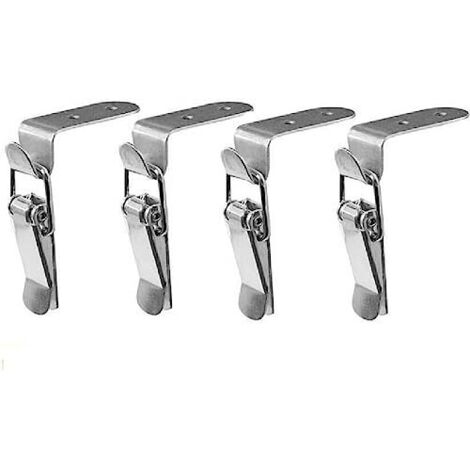 4-piece Toggle Closure Spring Lock Stainless Steel Latch for Toolboxes Drawers Cabinets Boxes