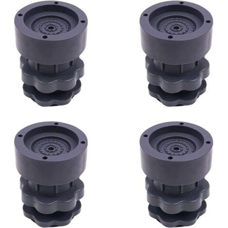 4-Piece Universal Adjustable Rubber Shock Pads for Washers, Dryers, Refrigerators