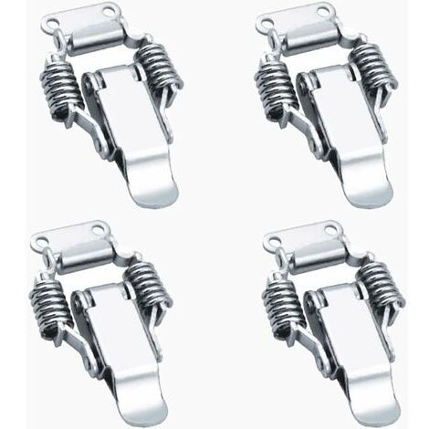 4 Pièce Verrou de Tension, Serrure à levier de verrouillage de boîte, Fermeture à Ressort Loquet, Serrure Tension En Acier Inoxydable