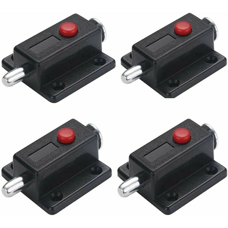 4 Piece Window Cabinet Button Spring Loaded Automatic Door Latch Lock Furniture Cabinet Drawer Door Bolt with Spring Button