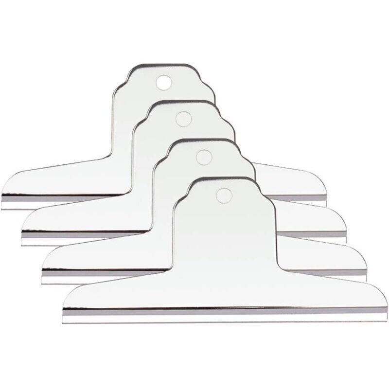 4 pièces (14,5 cm) pinces extra larges, pinces à papier en acier inoxydable argenté pour planche à dessin, fournitures scolaires de bureau