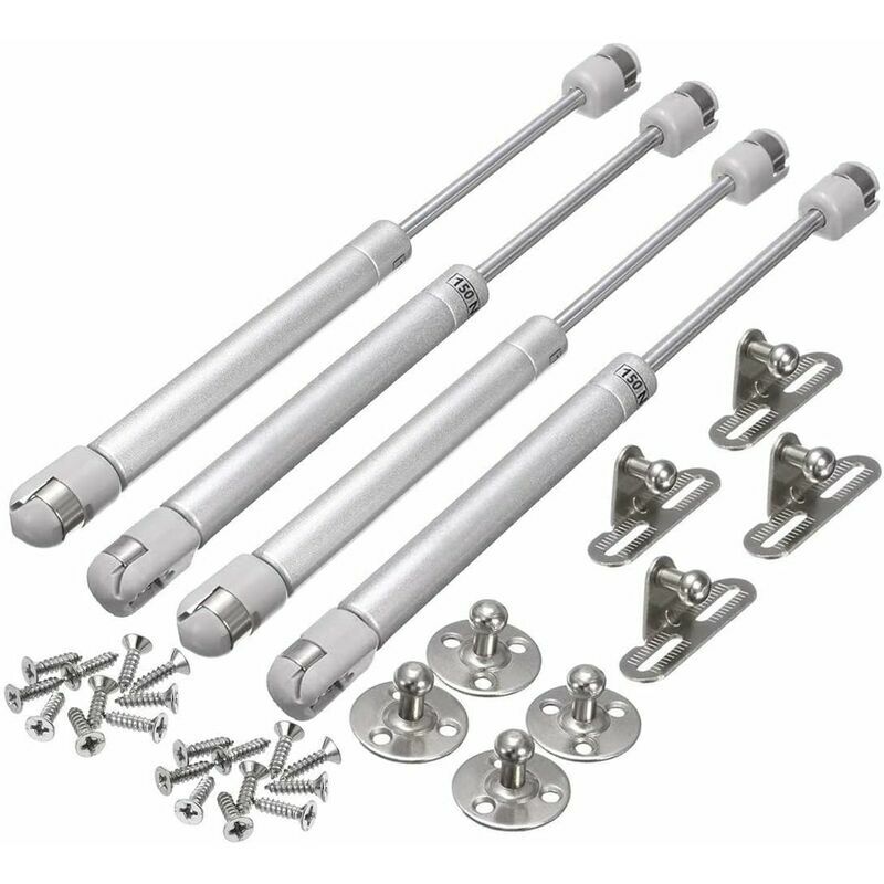 4 Pièces 150N Vérins Meuble Hydraulique Ressort Amortisseurs à Gaz Bras Pneumatique pour Levage de Porte Armoire Meuble Cuisine Amortisseur charniè