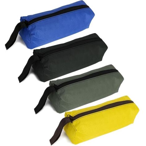 4 Pièces 25  8.5  7 CM Sac Outils, Trousse A Outils En 4 Couleurs, Rangement Outils Bricolage Avec Fermeture Éclair, Pochette Outils, Petite Pochette Rangement Pour Pinces, Clés, Tournevis