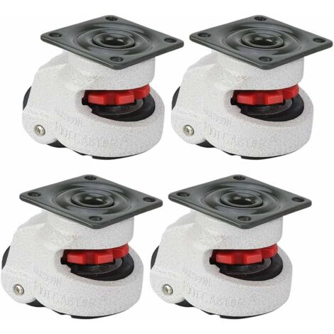 4 Pieces 2.8 Retractable Leveling Caster, Industrial Swivel Caster, 330lb Capacity Swivel Wheels