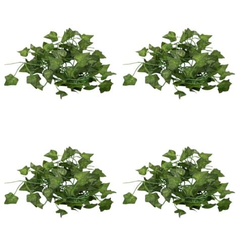 4 Pieces 2M Long Artificial Plants Green Ivy Leaves Vine Grape Artificial Foliage Fake Parthenocissus Home Bar Decoration, Section