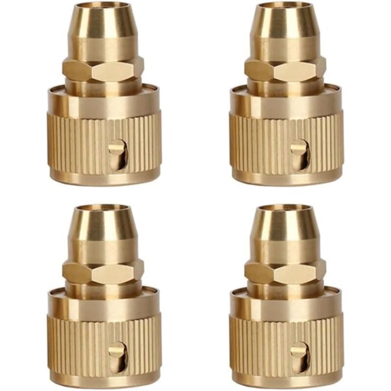 4 pièces 3 / 8 pouces raccord de tuyau rapide raccord de tuyau en laiton raccord de tuyau rapide
