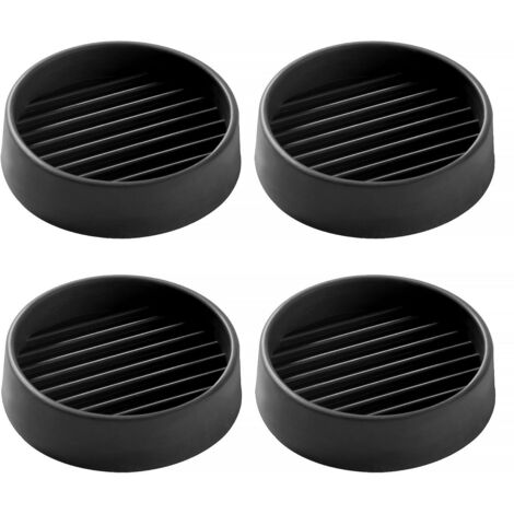 4 Pièces 5.1cm Patin Rond Antidérapant en Caoutchouc, Bed Sofa Wheel Anti-Slip Pad, Pied en Caoutchouc Pad, pour Lit Armoire Canapé Chaise Table, Noir