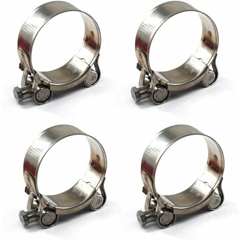 4 pièces 52-55mm Colliers de serrage à boulon en T Acier inoxydable 304 Collier de serrage