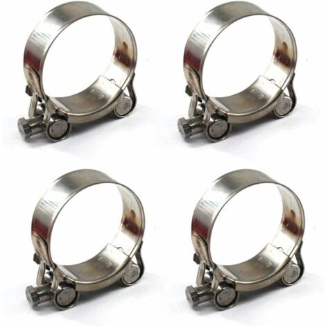 4 pièces 52-55mm Colliers de serrage à boulon en T Acier inoxydable 304 Collier de serrage