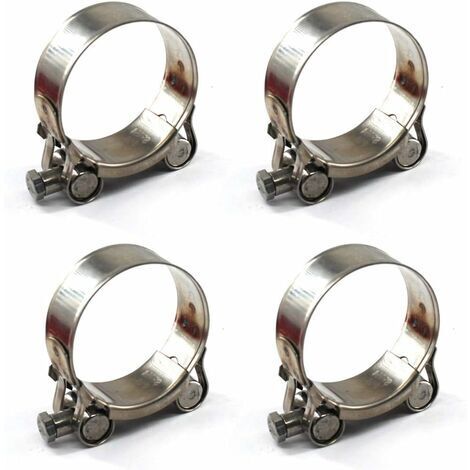4 pièces 52-55mm Colliers de serrage à boulon en T Acier inoxydable 304 Collier de serrage