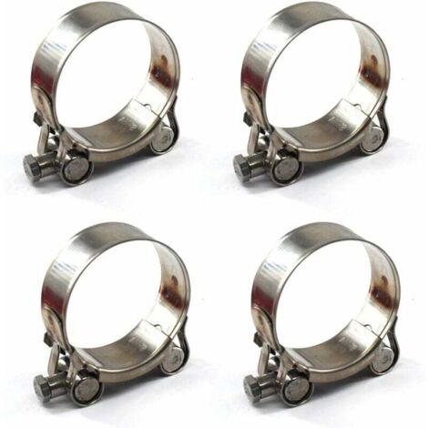 4 pieces 52-55mm T-bolt hose clamps 304 stainless steel hose clamp