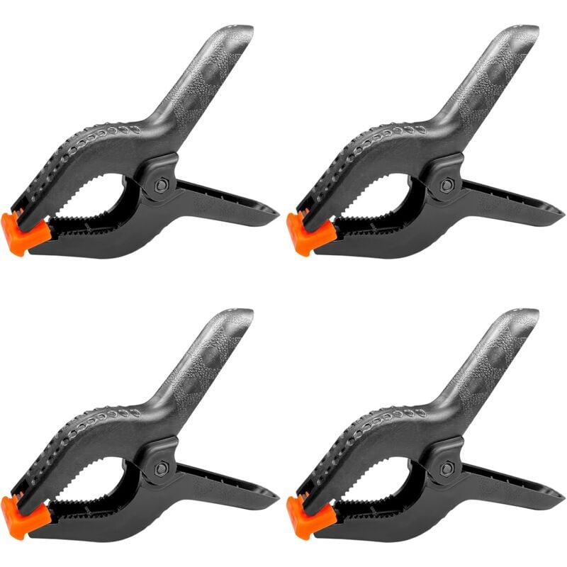 Gotrays - 4 pièces 6' 158 mm pince a ressort plastique, pince de serrage force de serrage élevée ouverture maximale 65MM, pince serre joint avec