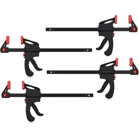 4 Pièces 6 Pouces Barre de Serrage Sergent Monomanuels pour Charpentier, Kit d'outils de menuiserie en Bois