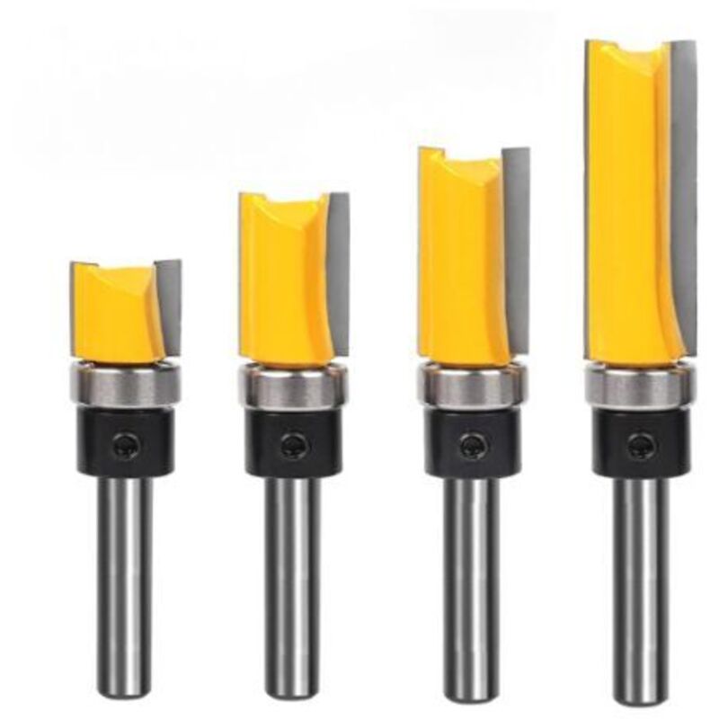 4 pieces 6.35 mm wood router copy bit, high-quality carpenter milling tools made of alloy