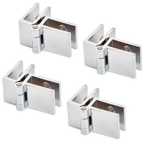 4 pièces 90 charnière de porte en verre, charnière de porte en verre en acier inoxydable, charnière pliante en verre, charnière de pince de porte