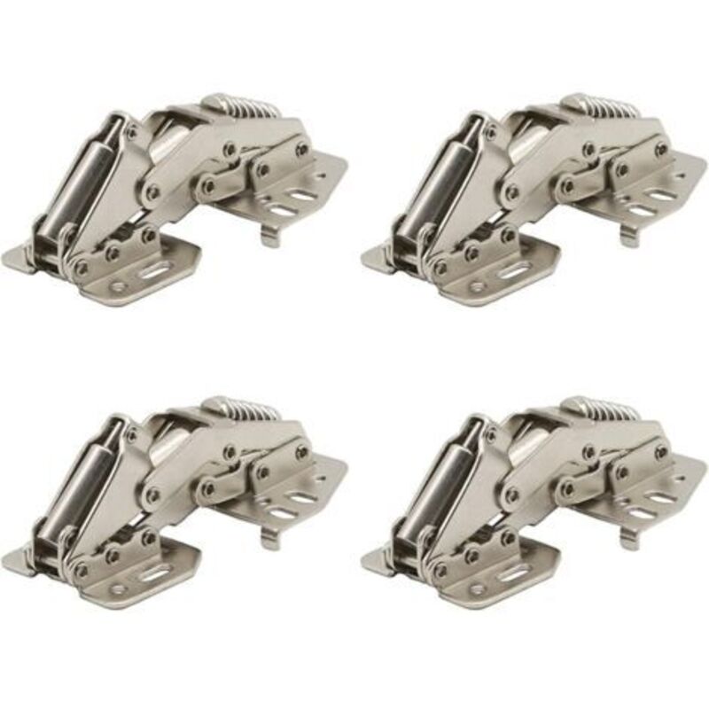 4 Pieces 90 Degree Flap Cabinet Hinges with Hydraulic Buffer for Kitchen Caravan Motorhome Cabinet Doors Wardrobe Door