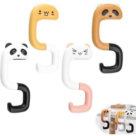 4 Pièces Accroche Sac, Accroche Sac à Main Pliable, Brancher de Animal de Dessin Animé pour Table, pour Les Restaurants, Les Cafés, Les Ecoles et Les Sorties
