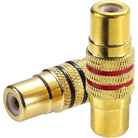 4 pièces adaptateur coupleur RCA femelle vers femelle,prise RCA vers prise RCA pour ou mélangeur amplificateurs,phono,haut-parleur,lecteur CD,TV