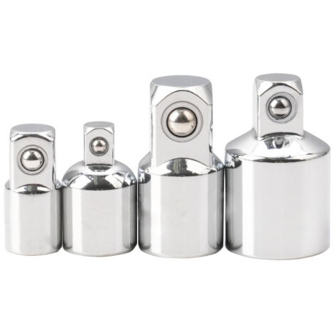 4 Pièces Adaptateur Douille, Adaptateur à Cliquet Adaptateur de Douille 1/4" à 3/8", 3/8" à 1/4", 3/8" à 1/2", 1/2" à 3/8" Jeu d'Augmentateurs et Réducteurs pour Douilles et Embouts