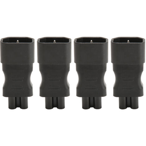 4 pièces Adaptateur Secteur IEC320 C14 vers IEC320 C5 en Cuivre Professionnel pour Alimentation PDU Châssis
