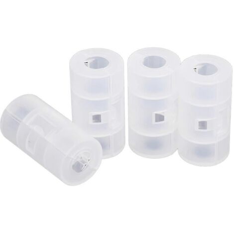 4 Pièces Adaptateurs Universels Piles AA vers C en Plastique Boîtier Convertisseur
