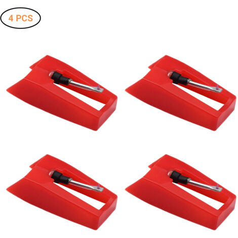 4 Pièces Aiguilles de Platine Vinyle, Stylus de Remplacement pour Tourne-disques et Lecteurs Vinyle