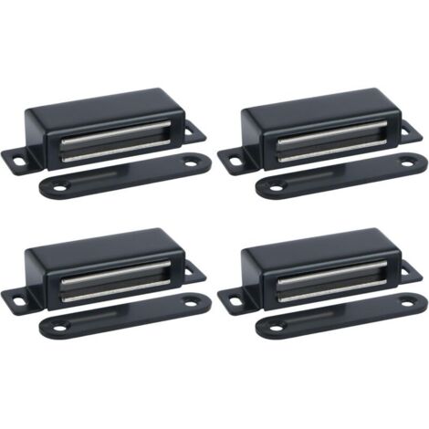 4 Pièces Aimant Porte Placard 7 CM pour Porte de Placard de Cuisine, Loquet de Porte Magnétique Aimant Meuble Fermeture pour Tiroir, Armoire, en Acier Inoxydable